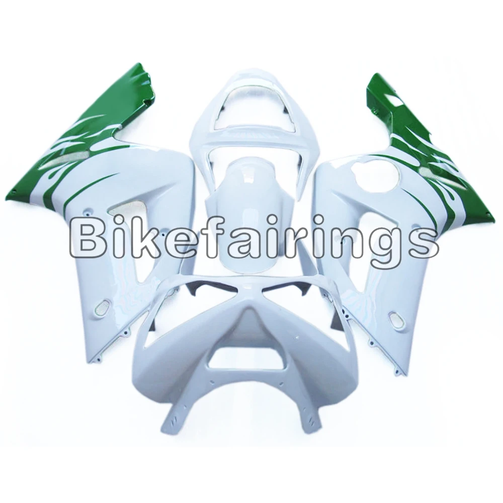 For ZX-6R 2003 2004 ZX636R 636 03 04 ABS Plastic Fairing Kit Panels White and Green Lowers Cowlings | Автомобили и мотоциклы