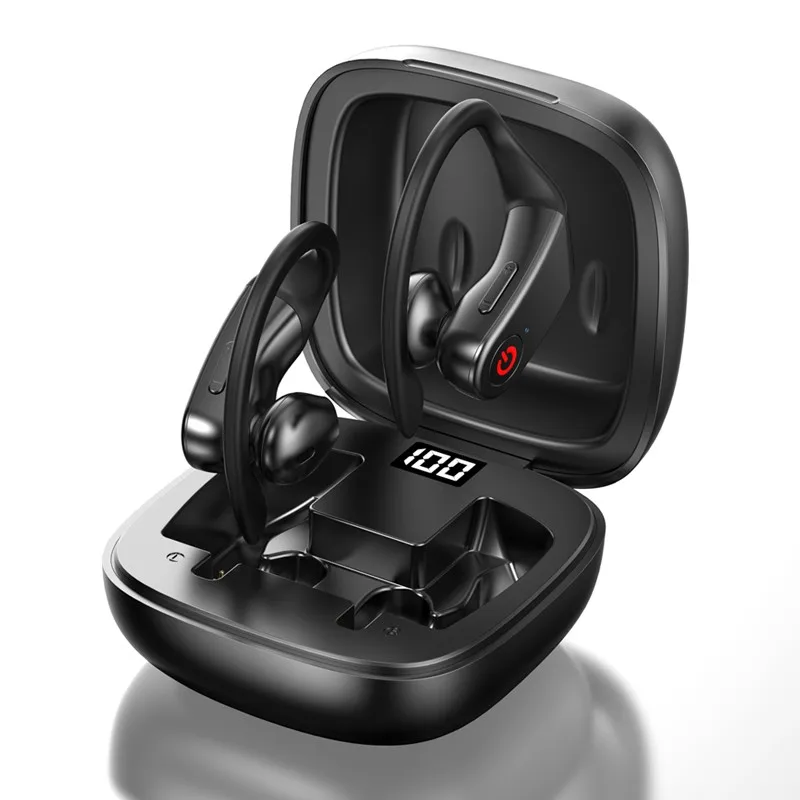 High Performance HIFI Stereo Earbuds Earphone Ear Hook Monitors Single Dynamic Driver Hi Res HDSS IPX6 Waterproof LED Power TWS