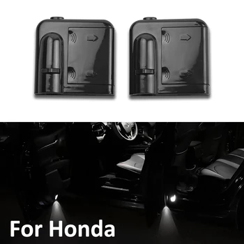 

2pcs LED Car Door Courtesy Lamp For Honda Civic 9 10 City CR-v CRV Crider Insight Stepwgn Legend Accord AAA Batteries Projector