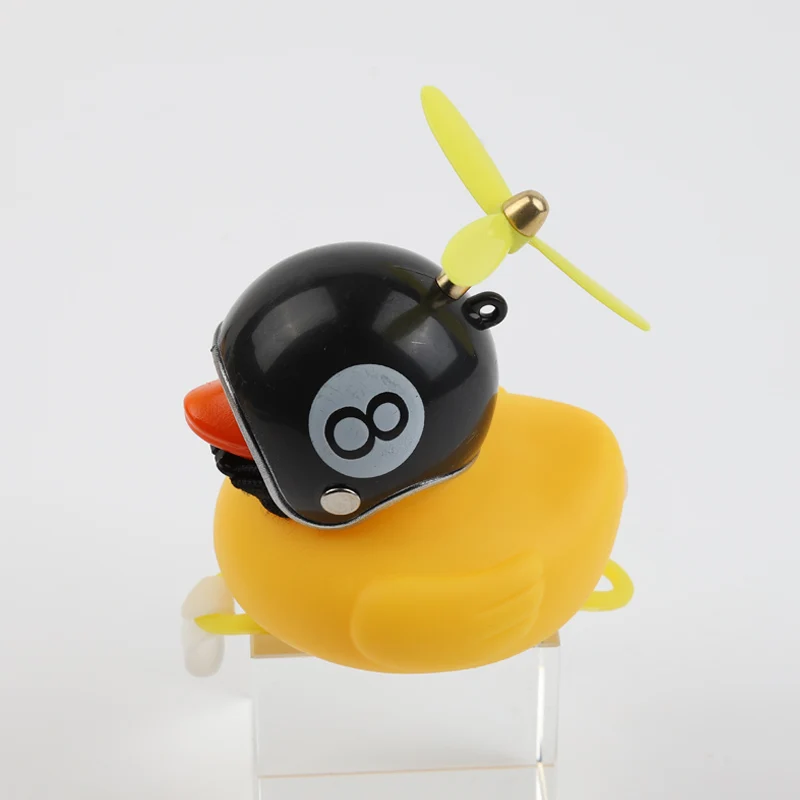 B2 yellow propeller Велосипедный колокольчик утка головной свет с вибрацией и подсветкой желтый пропеллер маленькая Желтая утка шлем бамбук Утка Форма Детские игрушки - Цвет: B2 yellow propeller