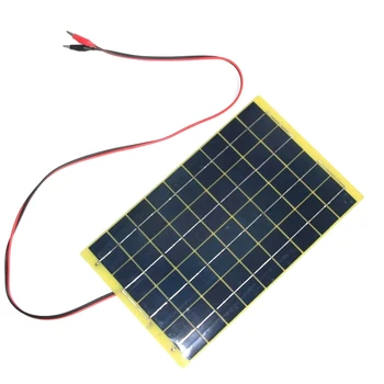 

10Watt 18V Polycrystalline Solar Panel+1M Cable For 12V Battery Charger Diy Solar Charger System+Diode Free Shipping