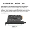 4 Channel Pcie To HDMI  HD Video Capture Card Conference OBS VMIX Software Director MShow Live Broadcast Adapter Quad Ports ► Photo 3/5