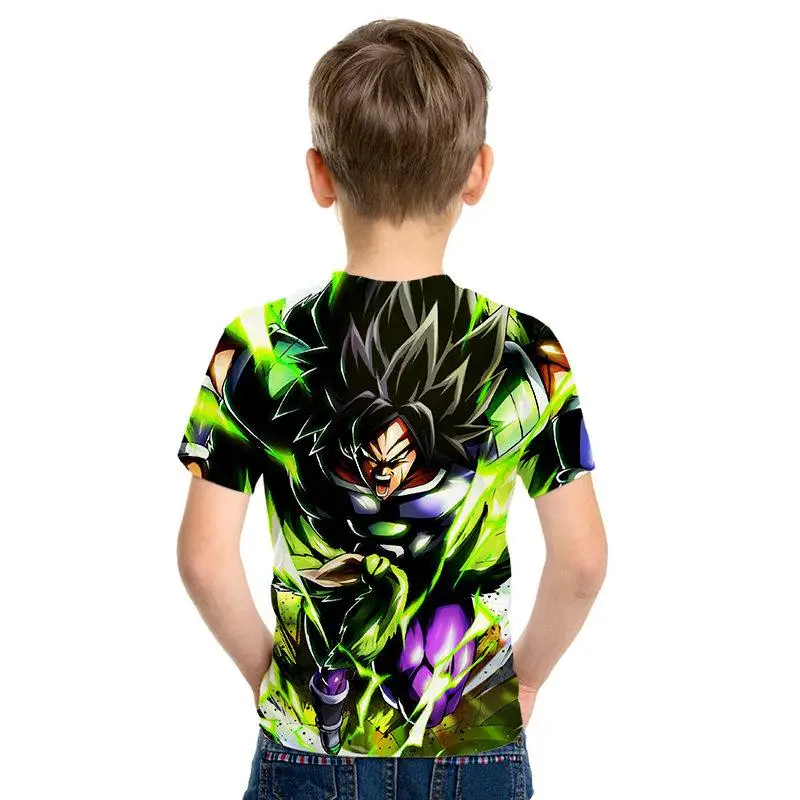Детская футболка с изображением дракона и шарика Z goku Saiyan, Детская футболка с 3D-принтом, Детская футболка, модная футболка для мужчин и девочек