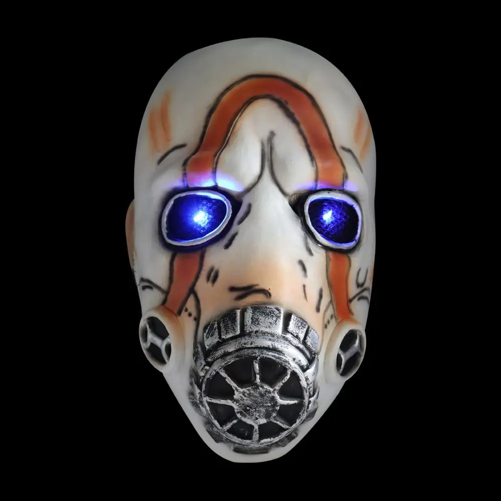 

LED Game Borderlands 3 Psycho Cosplay mask Latex Halloween led Light Party Costume Props