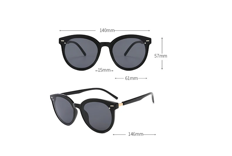 Cateye Солнцезащитные очки Женские Мужские Винтажные Солнцезащитные очки для женщин мужские брендовые дизайнерские Круглые Солнцезащитные очки-Женские Элегантные Роскошные черные Uv400