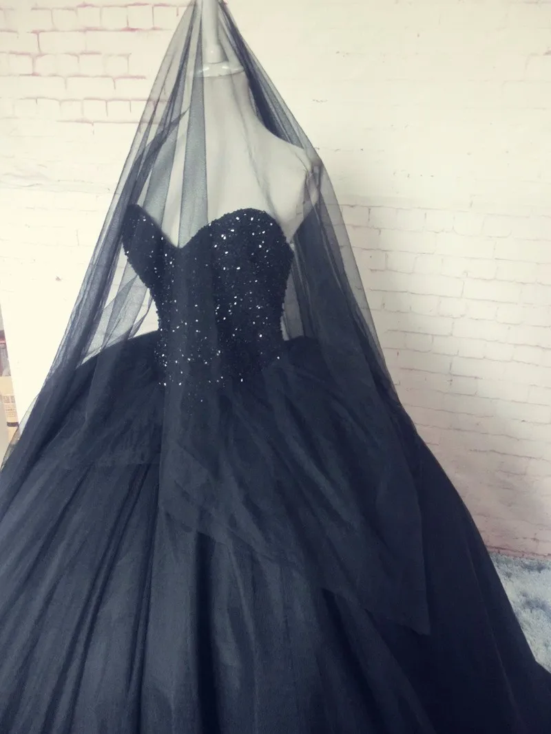 Robe de Mariee черное свадебное платье принцесса кристаллы бусины турецкие свадебные платья Тюль корсет сзади Свадебные платья размера плюс