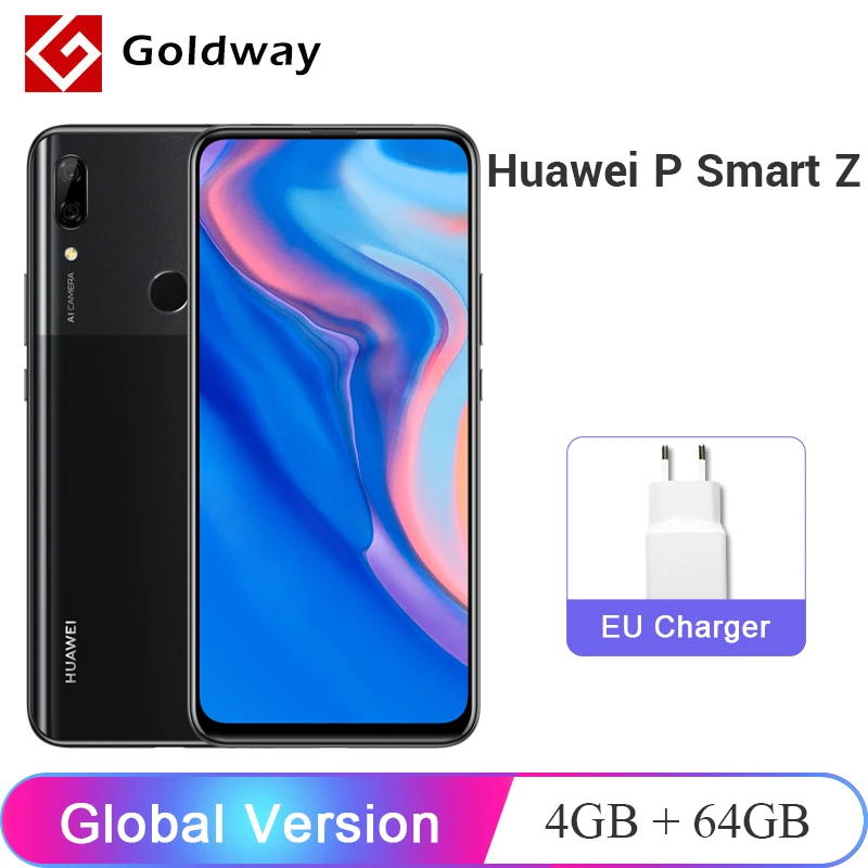 Global Version Huawei P Smart Z 4GB 64GB Mobile Phone 6.59&quot Screen Kirin 710F 16MP Dual Camera Smartphone 4000mAh NFC | Мобильные