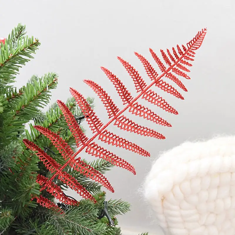 Рождественские украшения для рождественской елки фестиваль подарок уникальный 3D блеск листья год аксессуары «сделай сам»