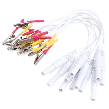 

12pcs Alligator Clip Cable, Needles Clip For Electronic Treatment Instrument Top Quality