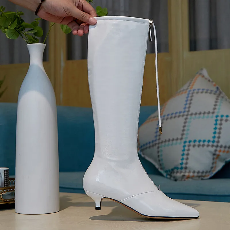 ASUMER top quality knee high boots women genuine leather stiletto heels fashion shoes ladies pointed toe long boots woman