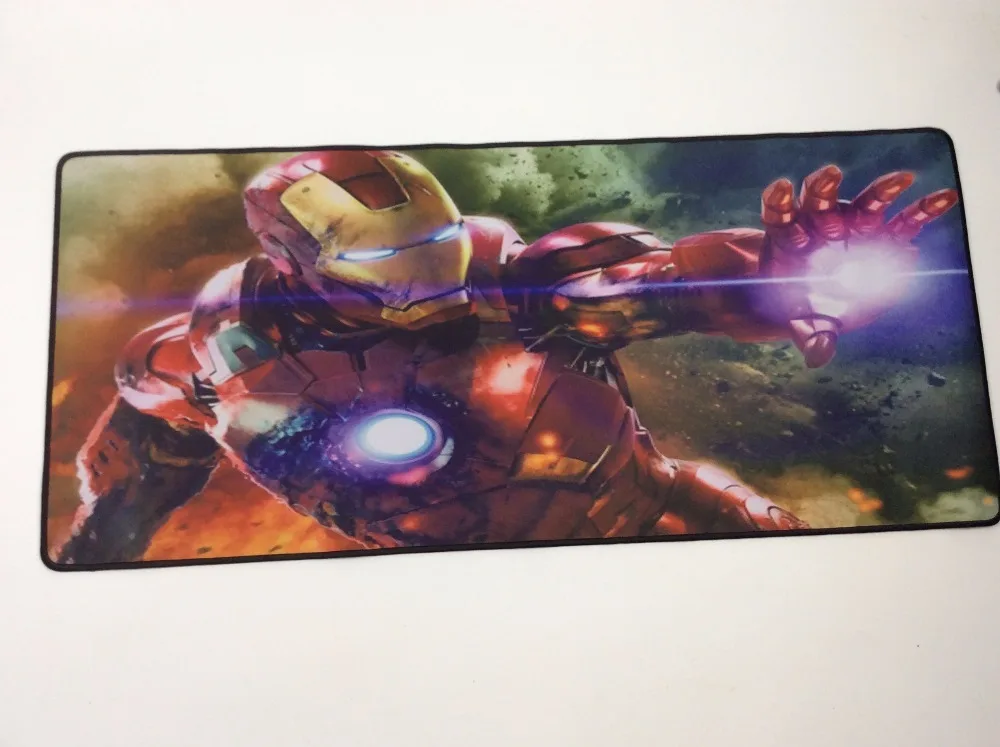 Iron Man 900*400mm Large Gaming Mouse Pad Gamer Locking Edge Mouse Keyboards Mat Grande Mousepad fo