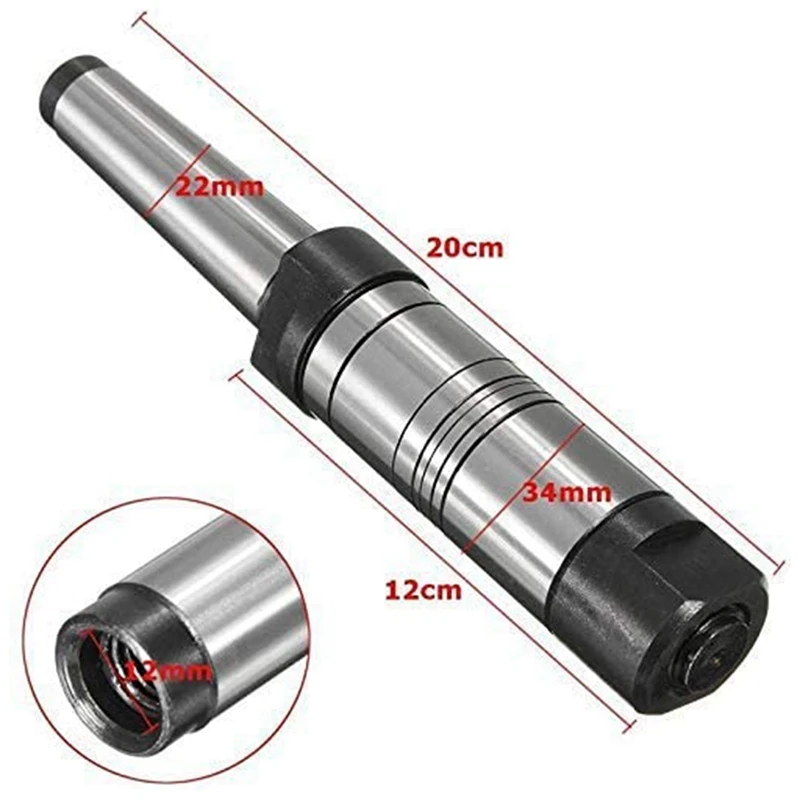 22mm Milling Arbor Gear Milling Cutter Accessories No. 2 Morse Taper MT2 M10 Mill Cutter Holder Cutter Parts
