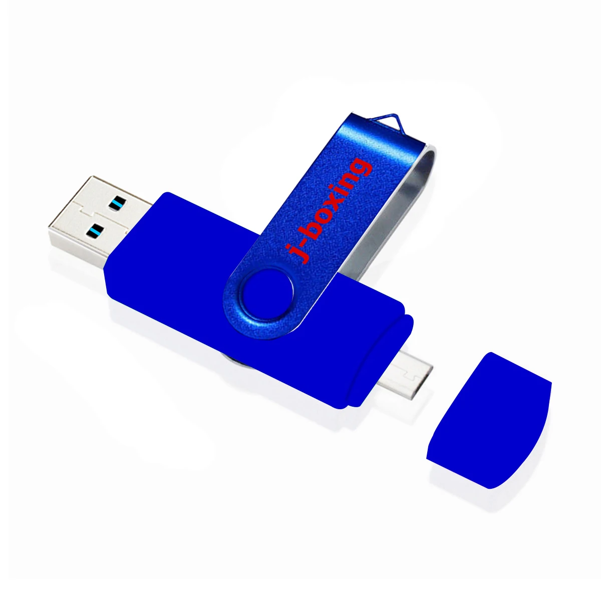 Blue Usb 3,0 j-бокс OTG Usb флеш-накопитель 64 ГБ 32 ГБ 16 ГБ Micro Usb флеш-диск флешки для ПК Android смартфон USB карта памяти - Цвет: Blue