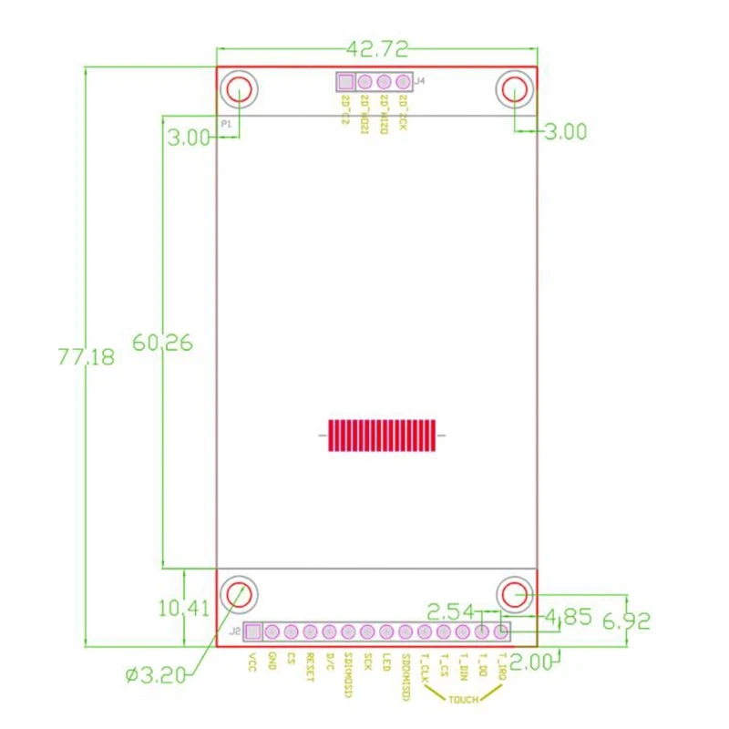 AABB-2.4 дюймов 320x240 SPI серийный TFT ЖК-модуль дисплей экран без пресс-панели Драйвер IC ILI9341 для MCU