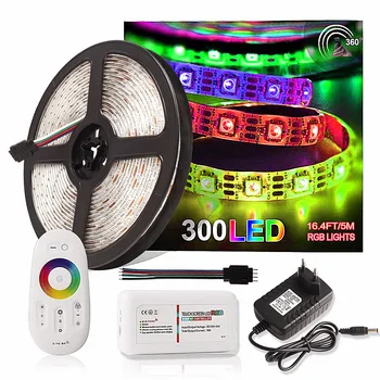 

Touch Controller LED Lighting 5m Waterproof Led Strip Light RGB Tape Ribbon Leds 12V White Warm White Backlight Neon Strip Lamp