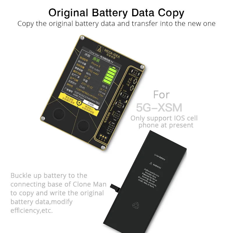 Qianli Megaidea Battery Programmer For Apple Iphone 5/5s/6/7/8/x/xr/xs