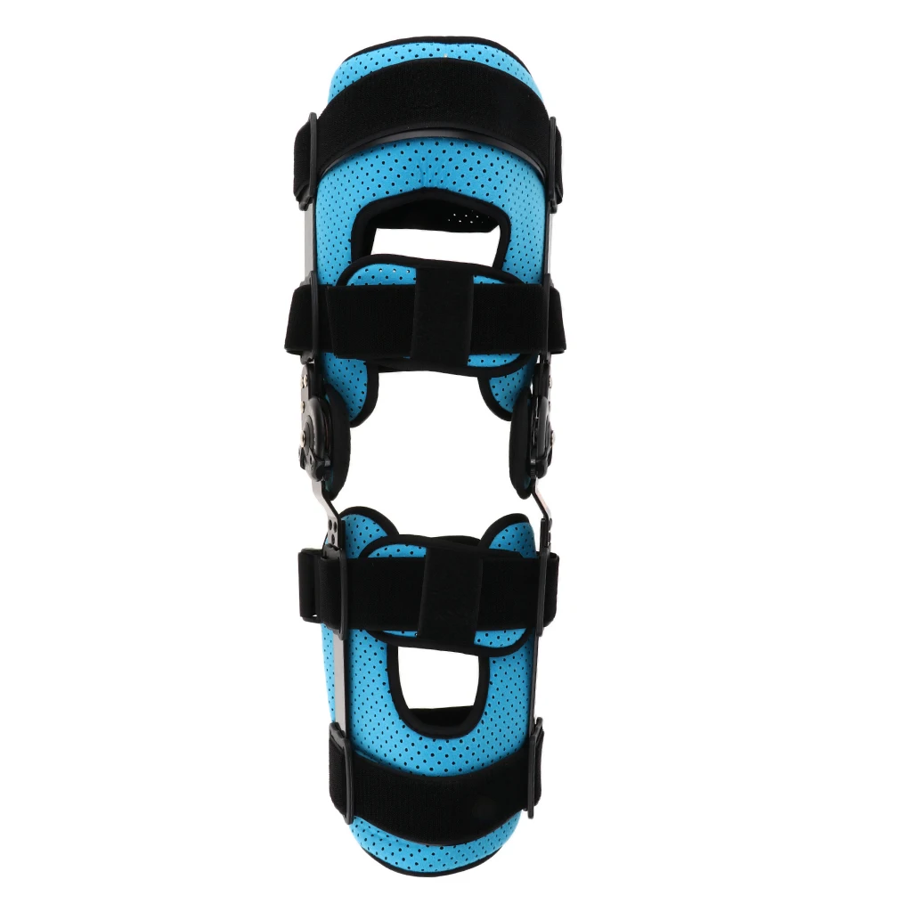 Breathable Full Leg Stabilizer Hinged Knee Support Orthosis Brace Guard Wrap Strap Fracture Fixed Splint for Sport Injuries