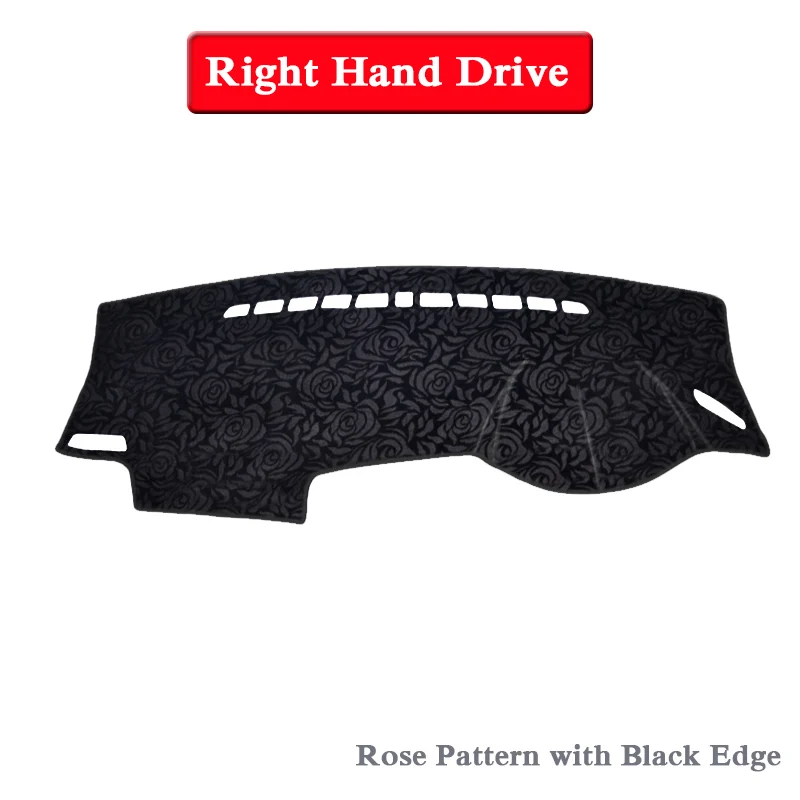Rose Black RHD Автомобильный Стайлинг приборной панели Избегайте света коврик Инструмент платформа крышка коврик Роза для Volkswagen Golf MK7 5G 2013- LHD& RHD Анти-пыль - Название цвета: Rose Black RHD