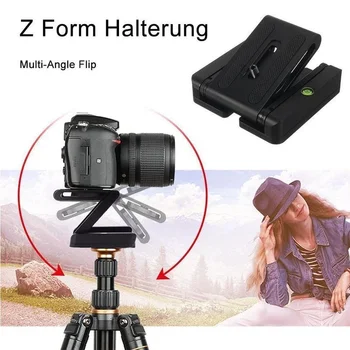 

Z Type Foldable Desktop Stand Holder Tripod Flex Pan&Tilt with Ball Head Compatible Slide Rail Camera Camcorder Trip