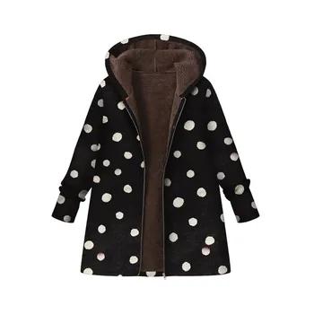 

Fashion Womens Coat Winter Warm Coat Women Outwear Floral Print Hooded Pockets Vintage Zipper Oversize Coats Print Womens O17