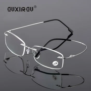 

Ultra light Flexible Memory Titanium Frames Men Women Folding Rimless Reading Glasses Diopter +1.00,+1.50,+2.00,+2.50,+3.0 s3002