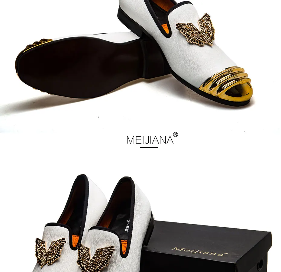 MEIJIANA; Роскошные Дизайнерские мужские туфли в винтажном стиле для свадебной вечеринки; Цвет Черный; повседневная мужская обувь; мужские лоферы из натуральной кожи; модельные туфли