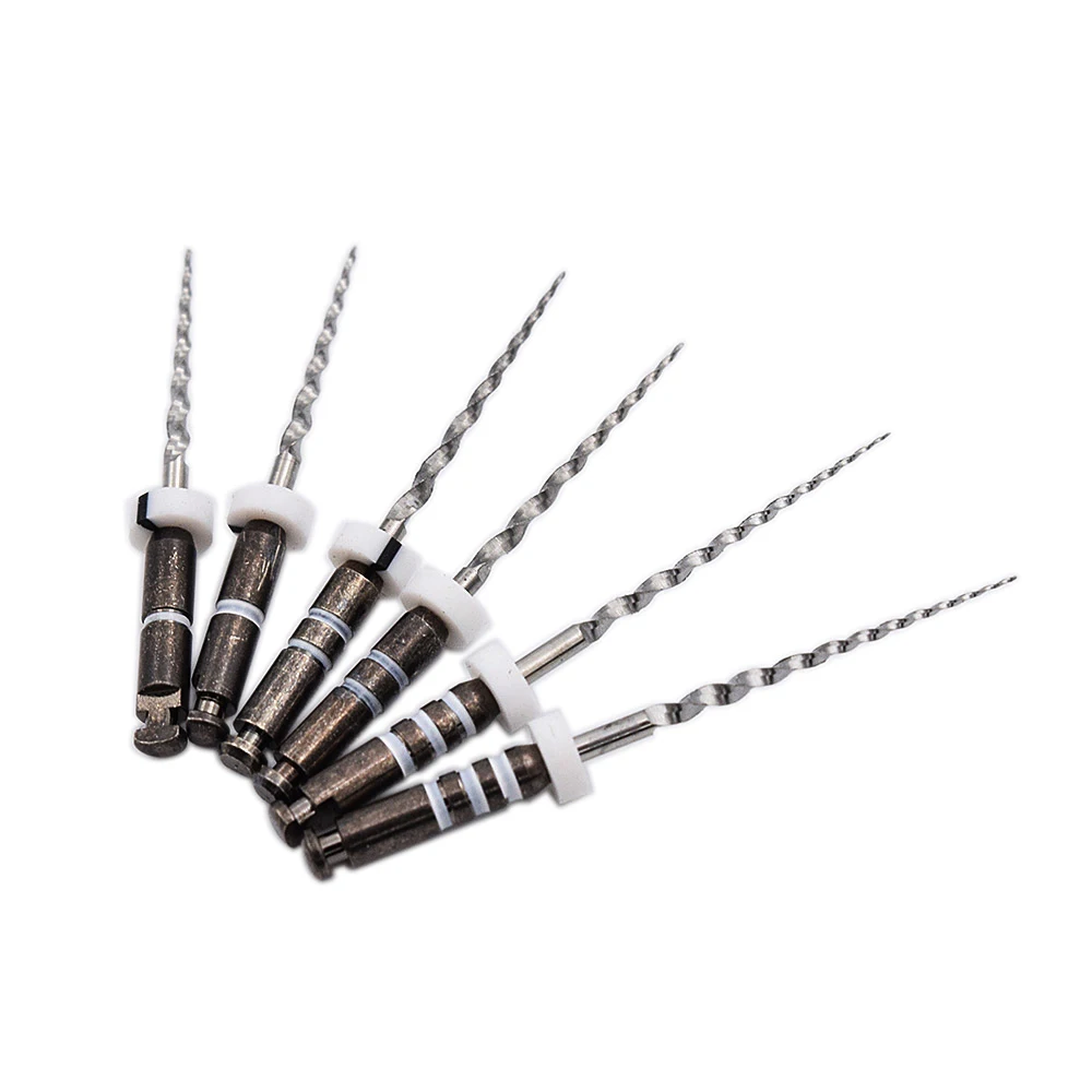 thumbnail image 2 of 6Pcs/Box Dental Retreatment Engine Root Canal NiTi File Denspay D1-D3 NiTi Super D Rotary Files For Root Canal Cleaning Tools 2 of 11