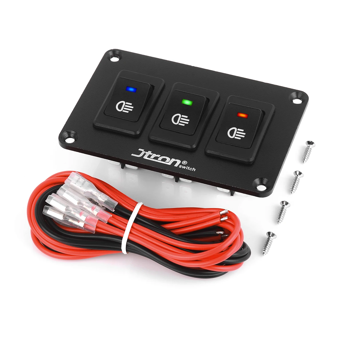 Jtron DC12V-24V 30A светодиодный кулисный переключатель автомобильный противотуманный переключатель 3 включения-выключения панели с проводом для автомобиля лодки внедорожника