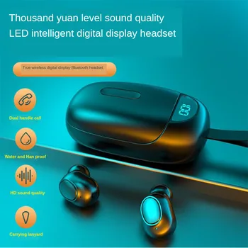 

LB60 TWS Bluetooth 5.0 Earphones Wireless Headphones Stereo Sports Waterproof Earbuds Headsets With Microphone LED Charging Box