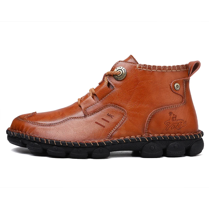 VESONAL/Коллекция года; сезон весна-осень; классическая мужская обувь из натуральной кожи в винтажном стиле; повседневные мужские кроссовки с высоким берцем; удобная обувь