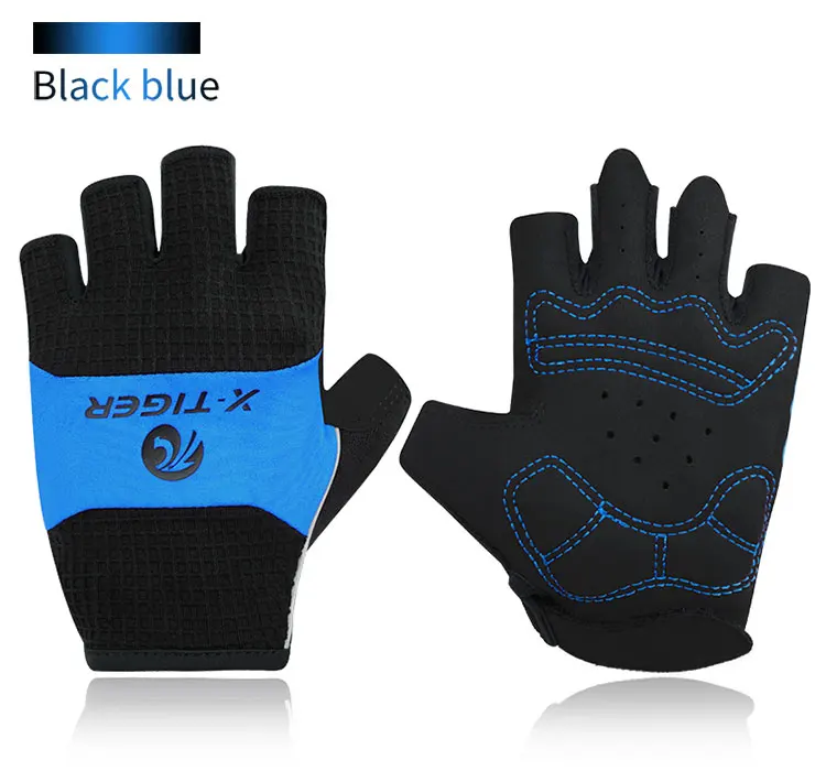 X-Tiger Anti-Slip Half Finger Cycling Gloves High Elastic Breathable MTB Bike Gloves Summer Bicycle Gym Fitness Sports Gloves