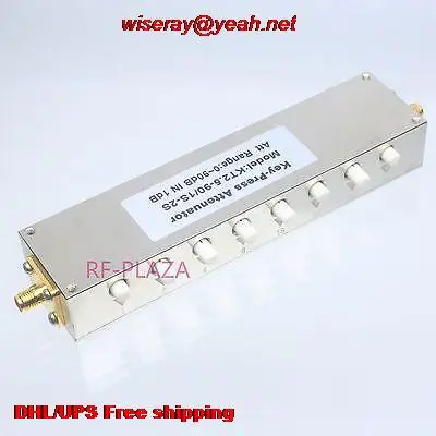 DHL/EMS 5 шт. 1 шт. аттенюатор 8-ключ-Пресс SMA 0~ 90dB шаг 1dB 10 Вт Регулируемая переменная DC-2.5GHz-attenuator-A6