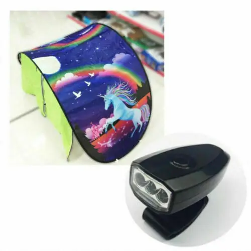 Unicorn Tent Light Детская кровать мечты палатки с светильник карман для хранения детей мальчиков девочек ночной спальный складной всплывающий матрас Палатка игровой домик Единорог - Цвет: Unicorn Tent Light