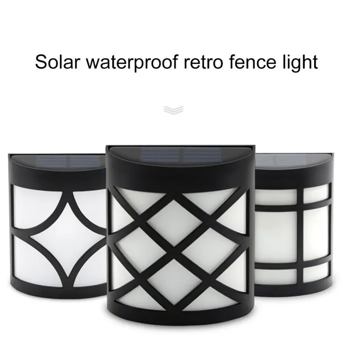 Солнечный настенный светильник IP55 Водонепроницаемый винтажный забор лампа для сада двора открытый- M25