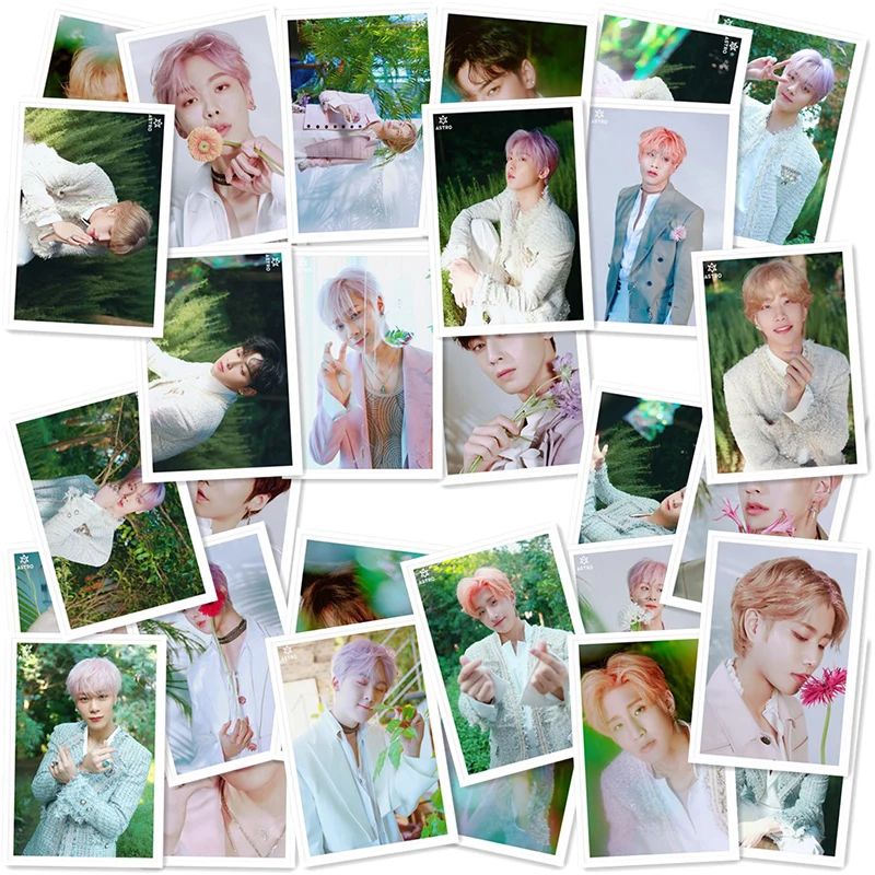Мода Kpop ASTRO первый альбом фотография Поляроида Lomo карты Fans ASTRO вентиляторы подарки металлический ящик 40 шт./кор. Прямая