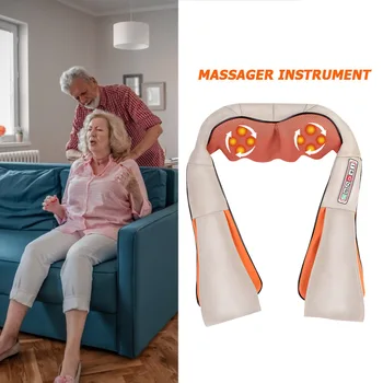 

Electric Heating Neck Massager Car Home Infrared KneadingTherapy Ache Shoulder Back Massageador Relax Massage Device