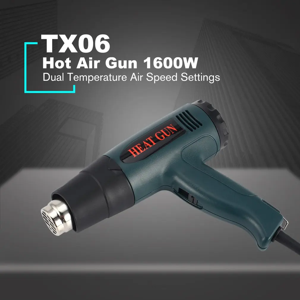 TX06 1600 Вт термостат для горячего воздуха, термостат, тепловая пушка, термоусадочный инструмент, паяльник, промышленный Фен