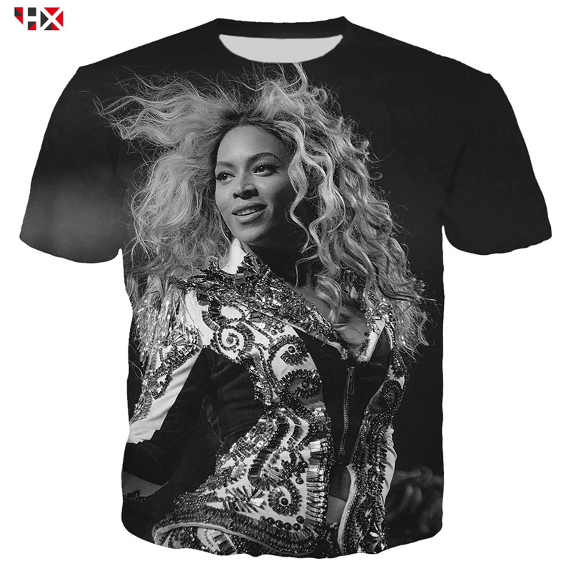 

Popular Singer Beyonce T Shirt Men/Women 3D Printed T-shirts Short Sleeve Hip Hop Style Streetwear Tops X469