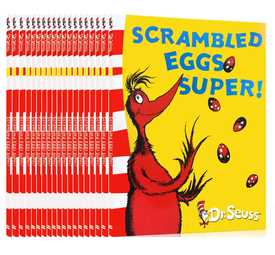 Dr.Seuss-libro de cuentos para niños, 20 piezas de huevos removidos, aprendizaje en inglés a todo Color, para educación temprana del bebé