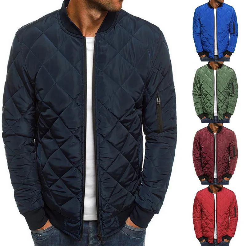 Winter Jacket Men Warm Coat Causal Zipper Men's Jackets Parkas Light Weight Clothes For Men Streetwear Clothing Winter Coat Male