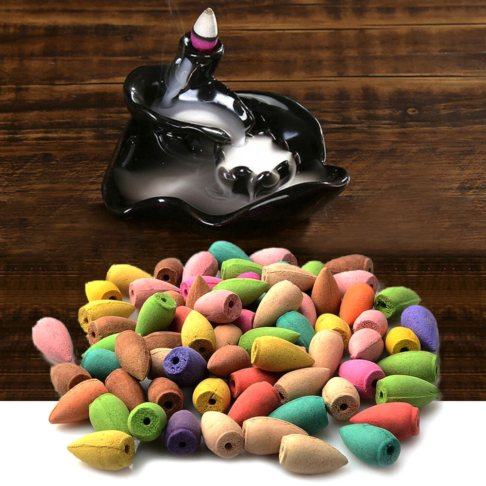 

280 Tablets 500G Natural Reflow Tower Incense Indian Cigarette Incense Cone Reflow Tower Reverse Sandalwood Bullet House Decor