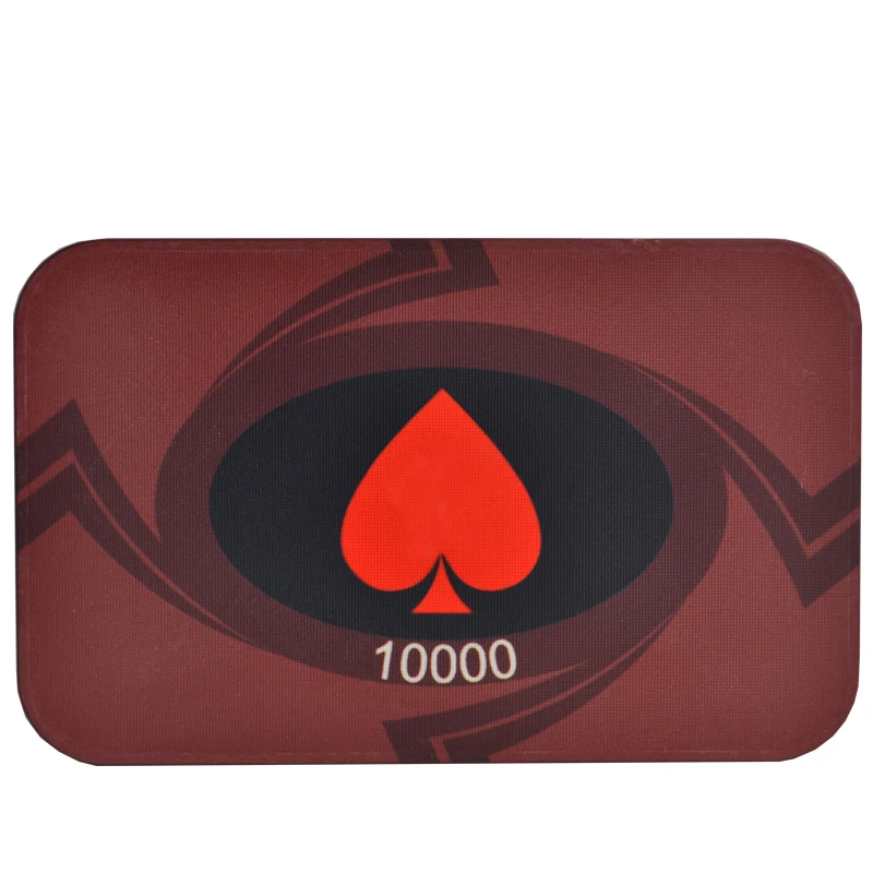 20pcs/lot Square Peach Heart Texas Hold'em Casino Ceramic Poker Chips Lighter Chips Party