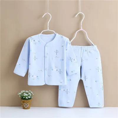 Suit Одежда для детей; Новинка г.; Весенняя детская одежда из двух предметов; комплект нижнего белья для малышей из чистого хлопка - Цвет: Suit