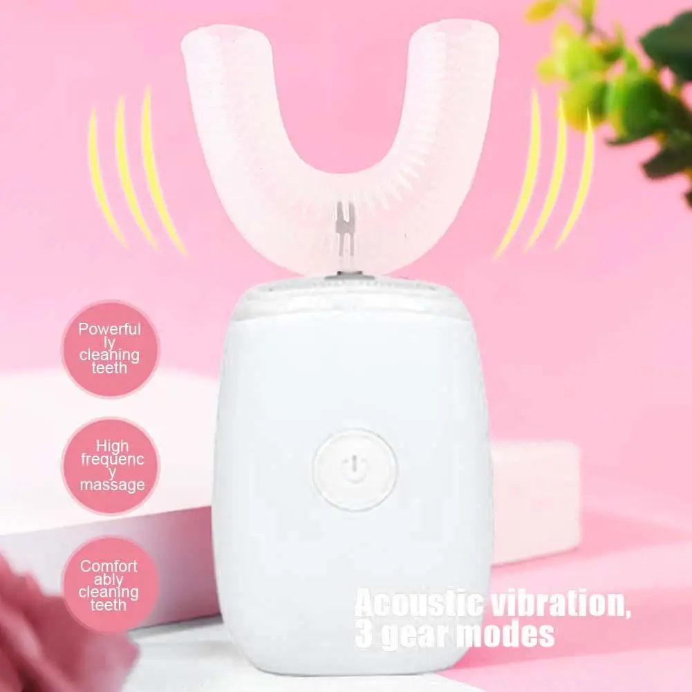 

Adult Tooth Care - Intelligent U-type Electric Toothbrush Wireless Charging Into-mouth Automatic Tooth Cleaner