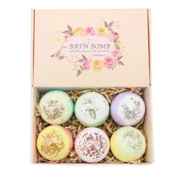 

4/6pcs Natural Bath Bombs Bubble Bath products Essential Oil Handmade SPA Stress Relief Exfoliating Cleaner Bathing Gifts
