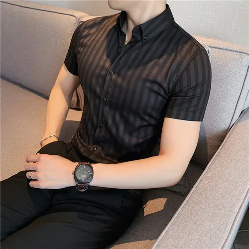 aliexpress dress shirts Black Purple Dress Shirt
