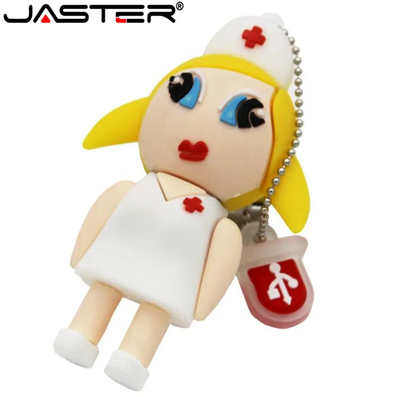 JASTER mew стильная мультяшная модель медсестры usb2.0 4 ГБ 8 ГБ 16 ГБ 32 ГБ 64 ГБ флеш-накопитель USB флеш-накопитель креативная флешка