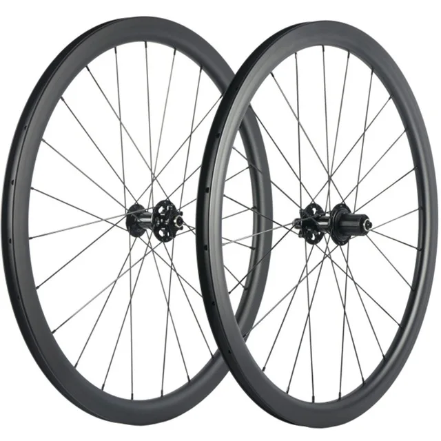 Sale 700C 25mm Wide Carbon Road Disk Wheels Clincher Tubeless Road Disc Brake Wheels Axle Road Bike Wheel Carbon Bicycle Wheel 2