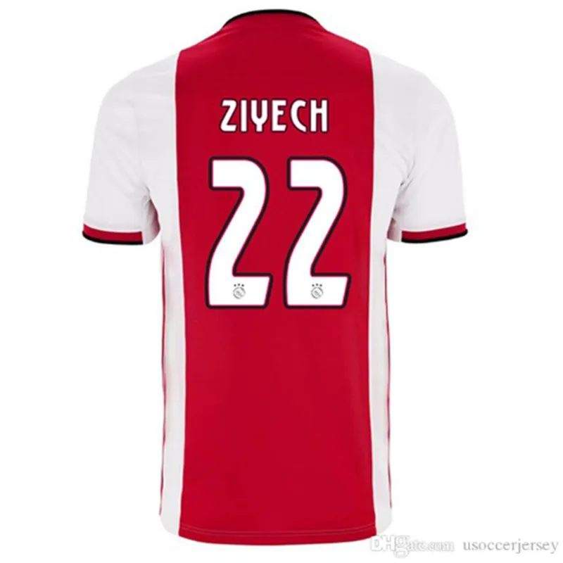 Ajaxe Джерси Домашняя футбольная рубашка DE JONG DE LIGT VAN DE BEEK NERES 19 20 Ajaxed TADIC ZIYECH футбольные рубашки - Цвет: shirt24