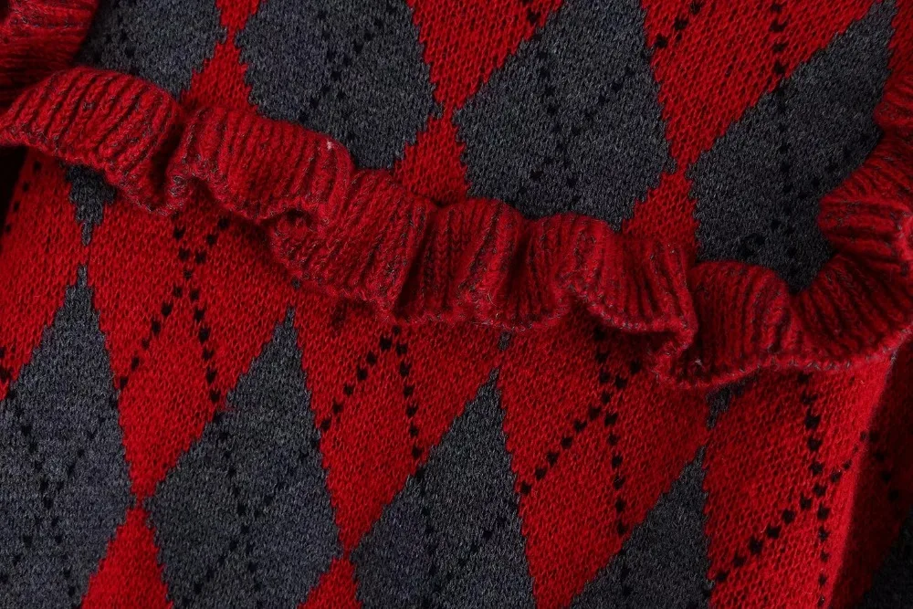 Увядшие зимние свитера для женщин pull femme Англия Винтаж геометрический жаккард каскадные водолазки свитеры для женщин пуловеры Топы